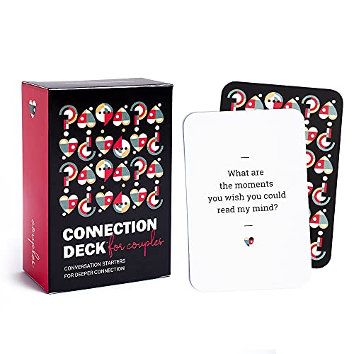 Connection Deck Couples Games Adult Card Games – Fun, Thought-Provoking Question Games for Couples New & Old to Ignite Communication – Party Appropriate & Playable w/Multiple Couples (100 Cards) 1