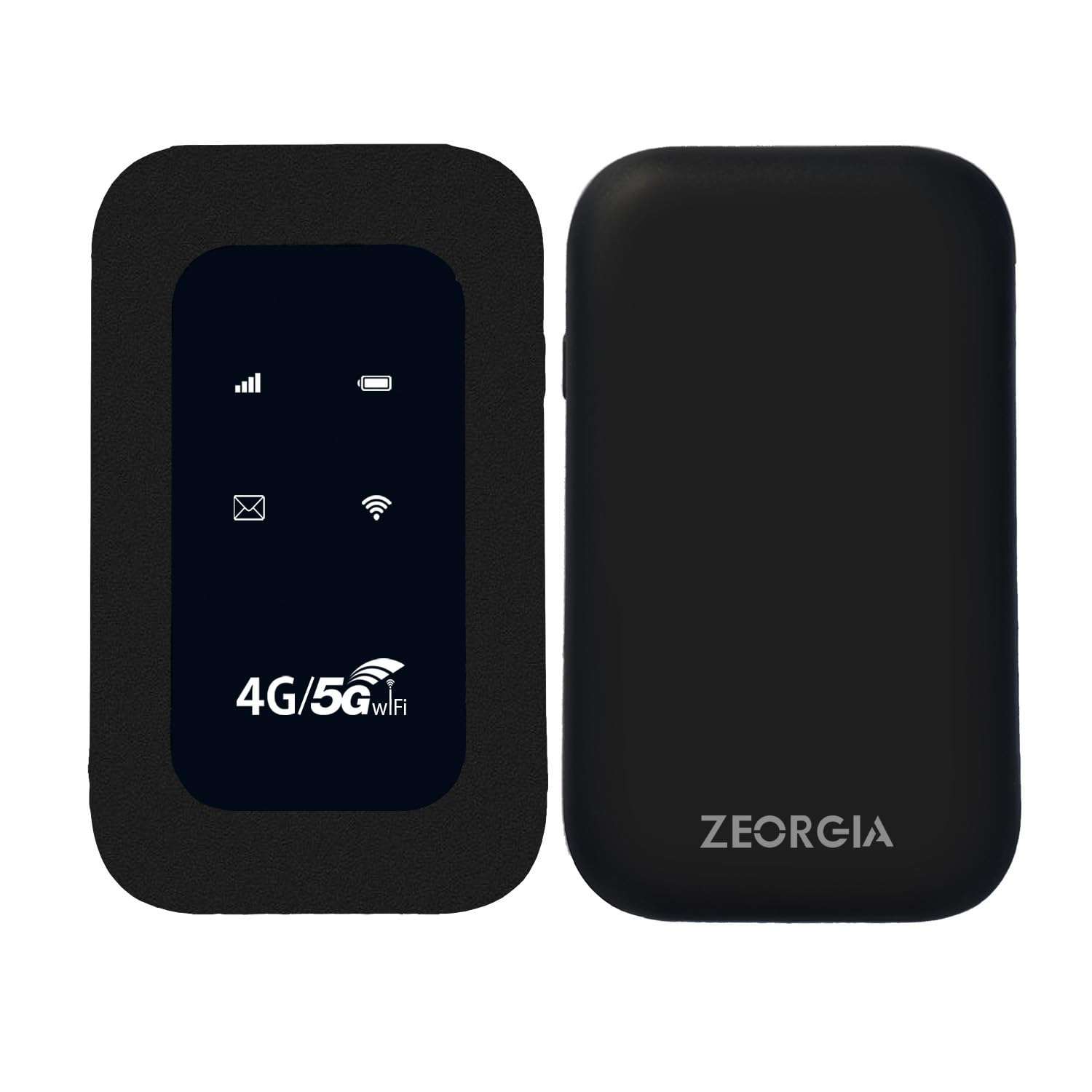 ZEORGIA 4G LTE Wi-Fi Dongle | Universal SIM Support | 150Mbps Speed | USB Portable Desktop Hotspot for 10 Devices | 2100mAh Battery, Black 1