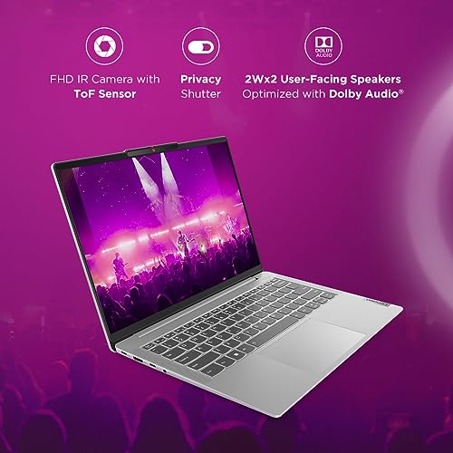 Lenovo IdeaPad Slim 5 AMD Ryzen 5 7530U 14" (35.5cm) WUXGA+ IPS Laptop (16GB/512GB SSD/Win 11/Office 2021/Backlit KB/FHD Camera/Alexa/3 Month Game Pass/Arctic Grey/1.46Kg), 82XE004RIN 2