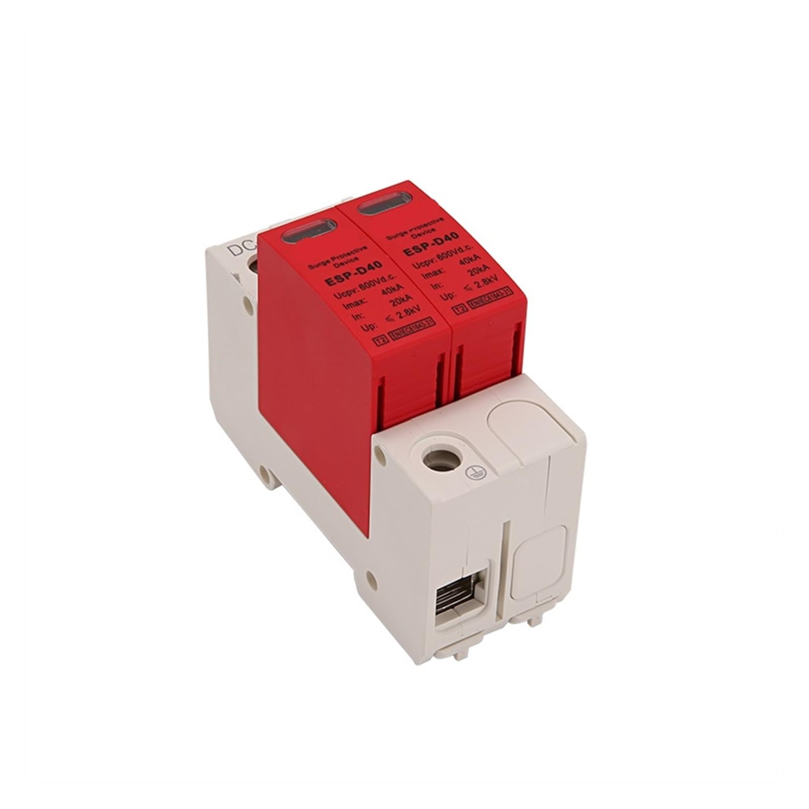 XIONGISOLAR ESP-04 2P Solar Photovoltaic Low Voltage Rail DC 600V 1000V 20KA-40KA Surge Protection Device Lightning Arrester SPD(3P 20-40KA 1000V) 5