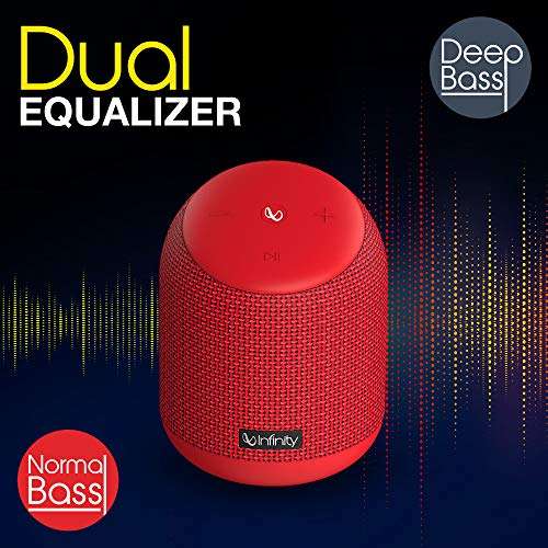Infinity by Harman Fuze 200 Dual EQ Deep Bass 15W Portable Waterproof Wireless Speaker (Passion Red) 3