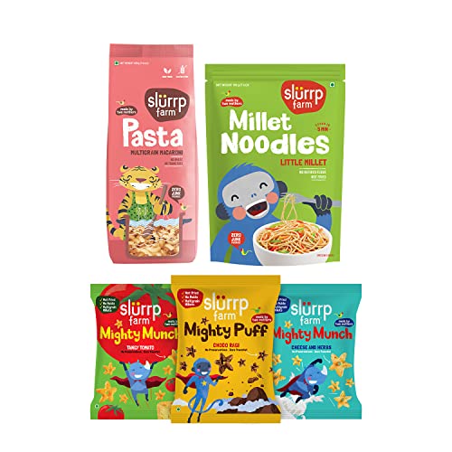 Slurrp Farm No Maida Lunch Box for Kids Combo | Millet based Weekly Tiffin Box for Kids with the Goodness of Oats, Jowar and Ragi| Pack of 5 1