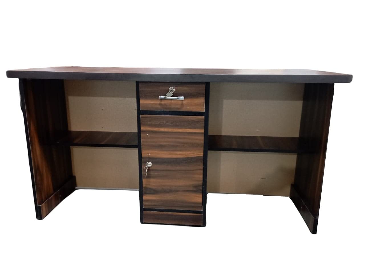Asha Furniture Wood Finish Office Desk with Drawers and Storage/Work Station Desk 1