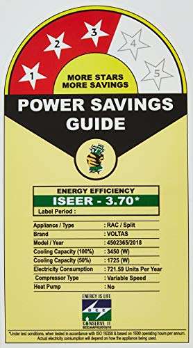 Voltas 1 Ton 3 Star Inverter Split AC (Copper 123V CZT White) 2