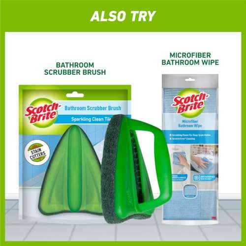 Scotch-Brite Plastic Toilet Brush With Holder, Green 4