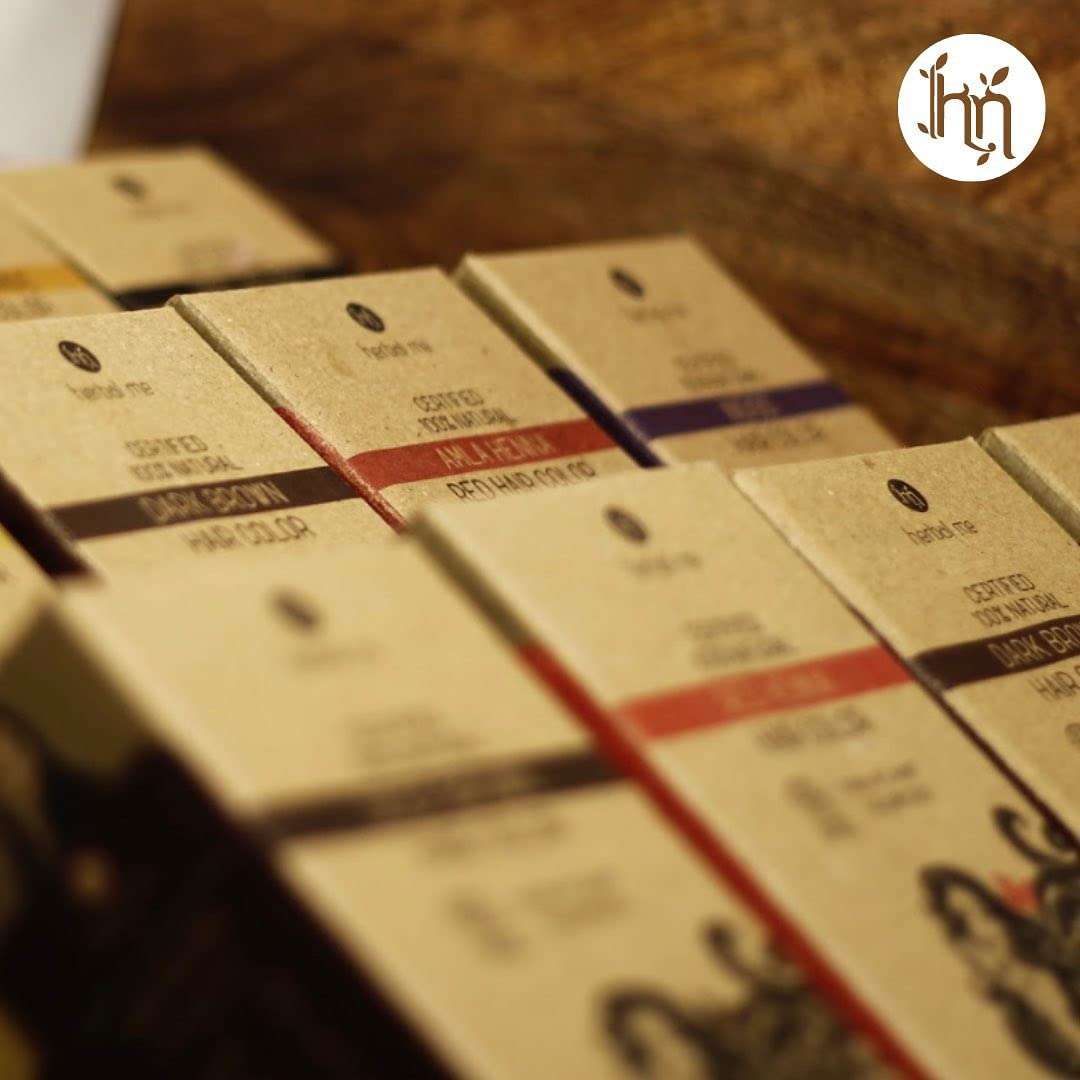 HM HERBAL ME 100% Pure & Natural CERTIFIED Nut Brown Henna Hair Colour, Organic Mehndi Powder for Hair Color For Unisex, 200g 5