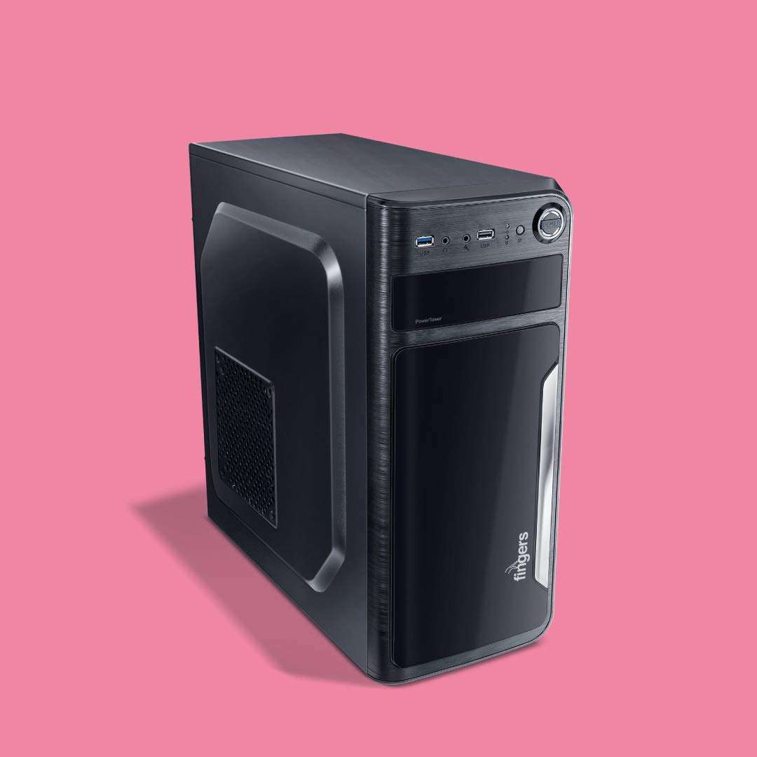FINGERS PowerTower C8 Metal Computer Case - Black 2
