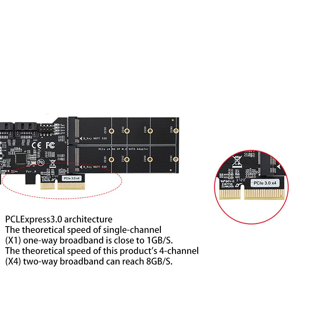 NVMe PCIe X1 for M.2 SSD to PCIe X1 Converter Card Adapter PCIe3.0 to 2xM2 Card with Bracket for 2230 2242 2260 Pcie 3.0 Nvme Ssd Adapter M.2 Reader 4