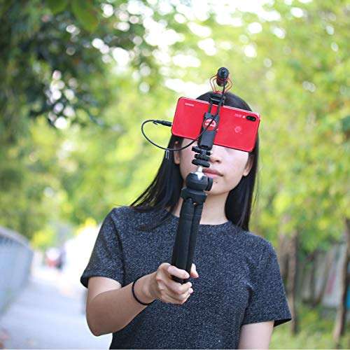ULANZI ST-06S Camera Hot Shoe Phone Holder Flexible Phone Tripod Mount Adapter w Double Cold Shoe Mount for Microphone LED Light, DJI Ronin SC iPhone Samsung Canon Nikon DSLR Photography 3