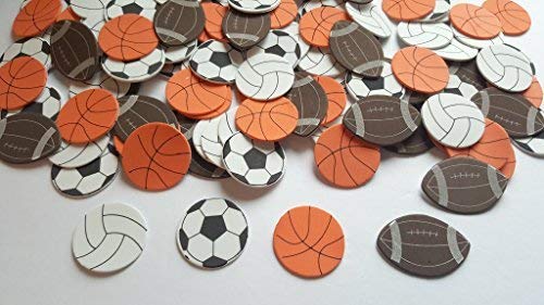 72 Foam Sport Shapes and Stickers- Soccer, Baseball, Basketball, and Football 3