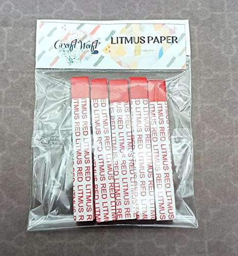 Red litmus Paper Test 100 Strips for Testing Acid and Base Solutions, Activity Laboratory Industrial Scientific Experiment pH Red Litmus Papers (Pack of 100) 5