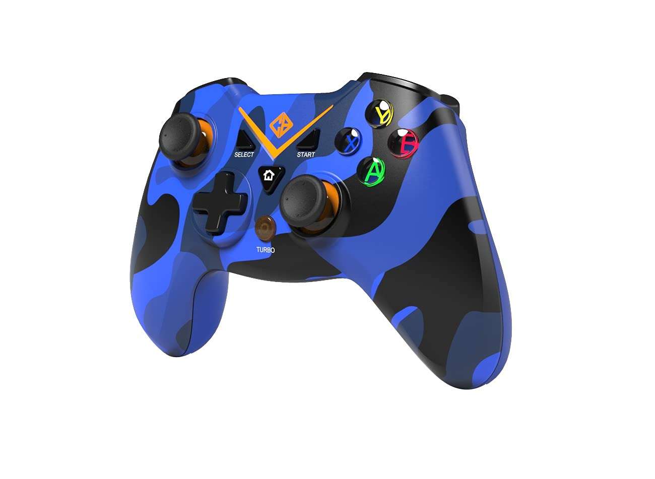 Cosmic Byte C3070W Nebula 2.4G Wireless Gamepad for PC/PS3 supports Windows XP/7/8/10, Rubberized Texture (Camo Blue) 3
