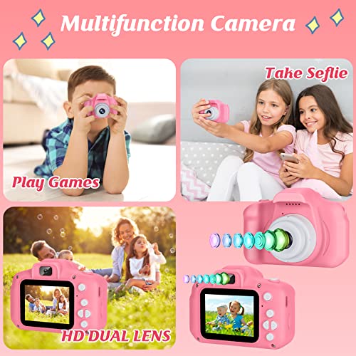 Kids Camera for Boys and Girls, SINEAU Digital Camera for Kids Toy Gift, Toddler Camera Birthday Gift for Age 3 4 5 6 7 8 9 10 with 32GB SD Card, Video Recorder 1080P IPS 2 Inch 6