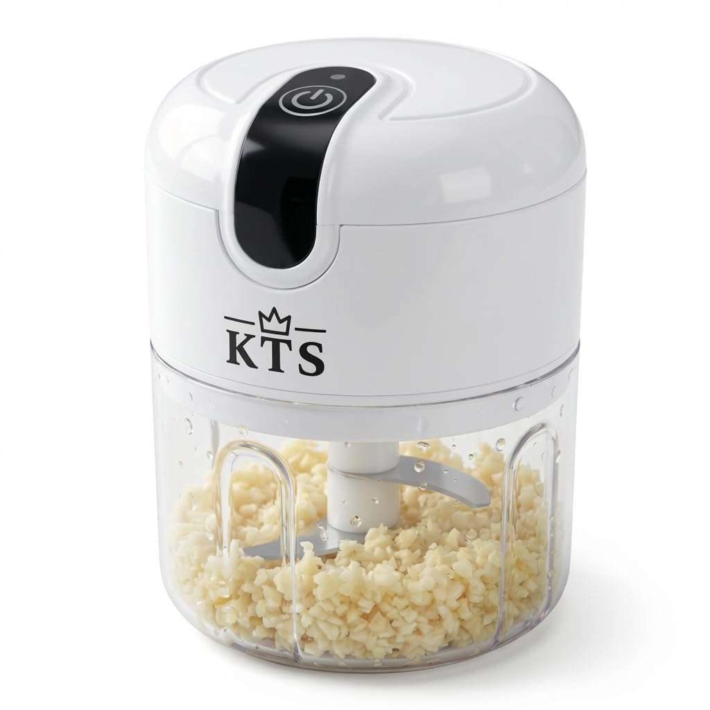 Konquer TimeS KTS Electric Mini Garlic Chopper,Food Processor,Portable Cordless Garlic Mincer Masher, With USB Charging For Vegetable,Chili,Fruits,Ginger,Baby Food Masher, Seasoning 250Ml 1