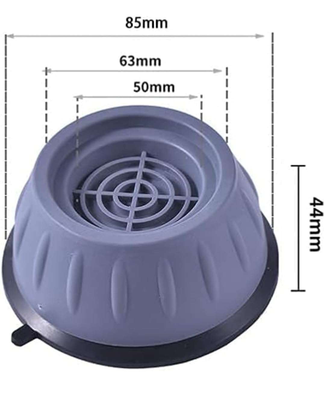 EASTASIF Anti Vibration Stand Suitable for Air Cooler, Refrigerator, Washing Machine, Water Cooler Material Plastic, Rubber (12 cm x 10 cm) 3