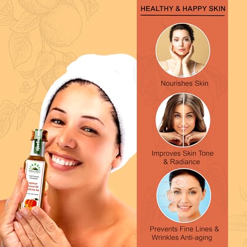 Hillpure Organic Cold Pressed Himalayan Apricot kernel oil-100% pure and natural, undiluted, for skin, moisturization, anti aging, healthy scalp and hair, Pahadi local Oil For Dry Skin (65 ml, Glass Bottle) 3