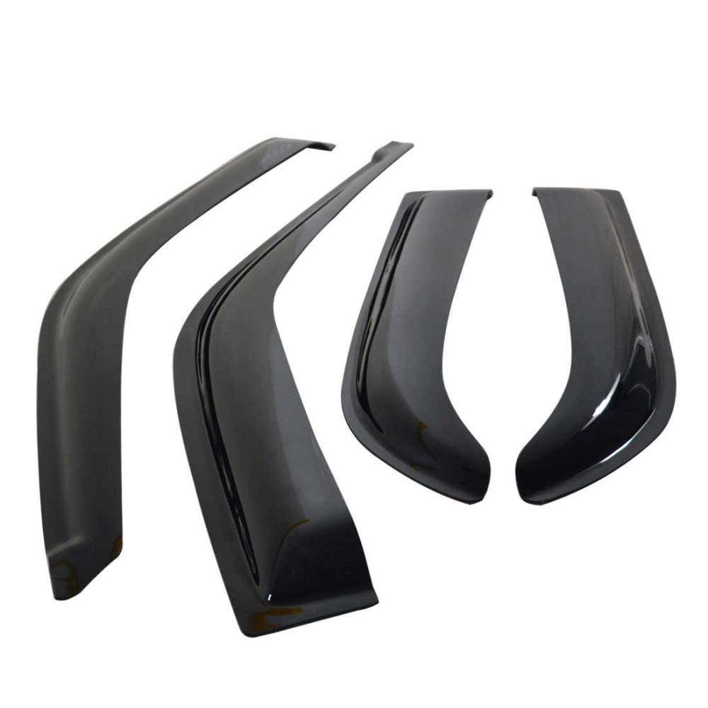 Oshotto Car Rain Wind Door Visor Side Window Deflector Compatible with Maruti Suzuki S-Cross (Set of 4), Black 4