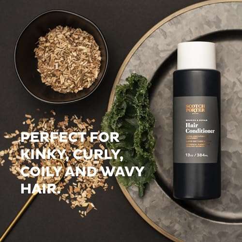 Scotch Porter Nourish & Repair Hair Conditioner for Men | Strengthens, Softens & Prevents Frizz | Free of Parabens, Sulfates & Silicones | Vegan | 13oz Bottle 2