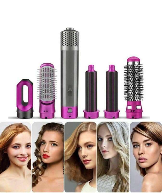 Techking (Special Deal Offer With 15 Years Warranty) Hot Air Brush, 5 in 1 Hair Dryer hot air Brush Styler, Detachable Hair Styler Electric Hair Dryer Brush Rotating for All Hairstyler For Women 4