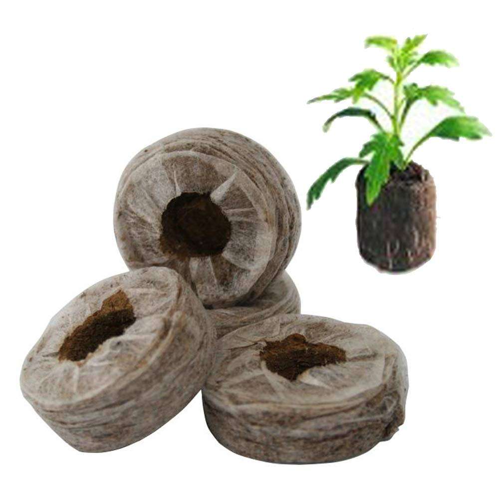 CRODOR Unique Plastic Cocopeat Pellets Seed Starting Plugs (Brown), Pack of 5 1