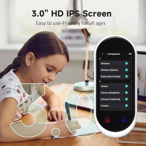 Language Translator Device, Instant Translator No WiFi Needed, 5-Way Portable Translator, Real Time 138 Languages and Accents with WiFi/Offline/Photo Support for Travel, Learning and Business (White) 6