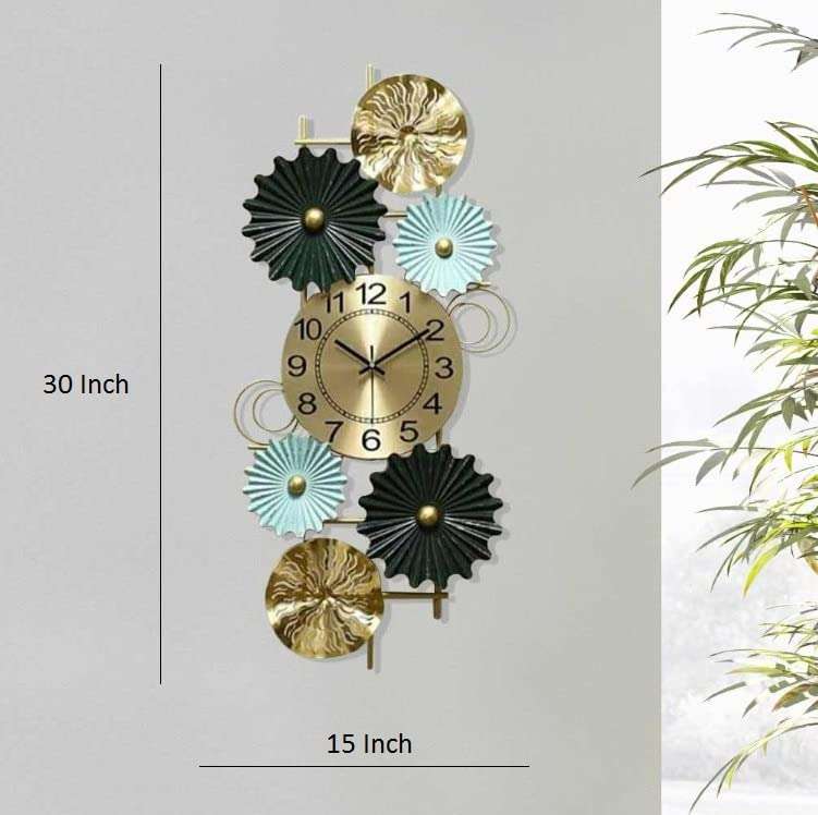 Ak Brass Metal Mechanic Engine Decorative Vertical Iron Wall Clock 4