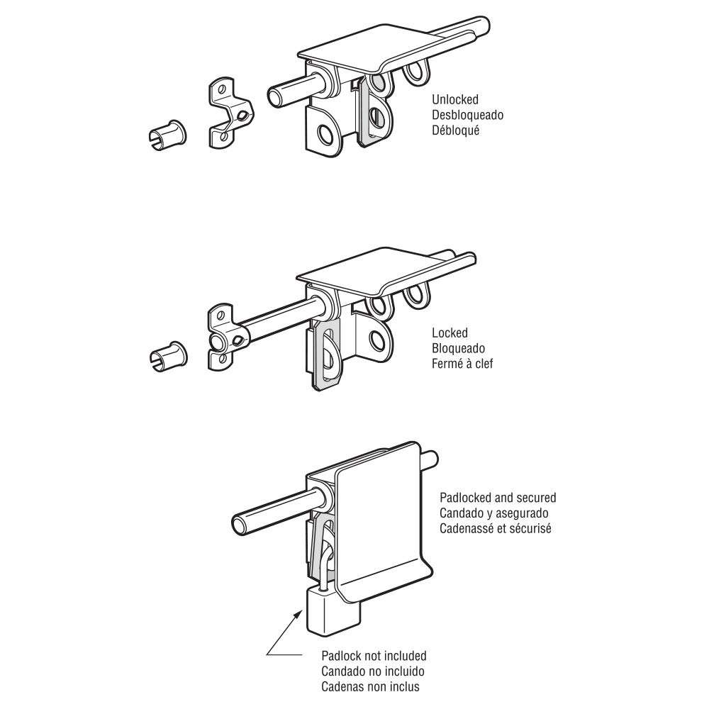 Prime-Line GD 52241 Garage and Shed Lock, Tamper-Proof (Single Pack), Zinc 3