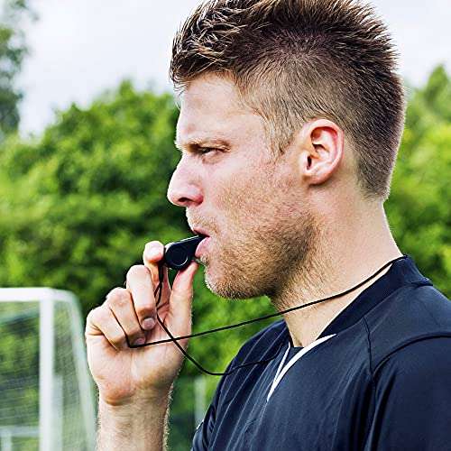 SANNIX 7 Pack Plastic Whistles Coaches Referee Whistles with Lanyards Colorful Whistles for Kids Sports Whistles for Football Basketball Training Gyms Emergency 5