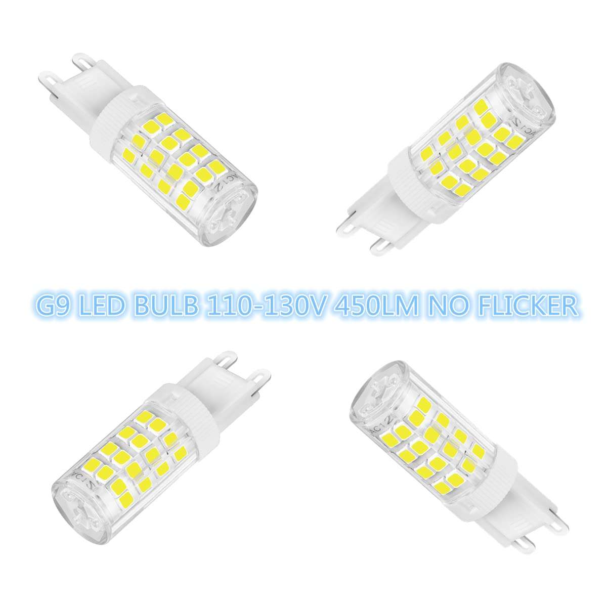 G9 LED Bulb 120V 4W 40W Halogen Equivalent Double Pin Base LED Bulb Soft White Light 6000K No Flicker Non-Dimmable Chandelier Lighting 360° Beam Angle Bulb 6 Piece Set (White Light 6000K) 3