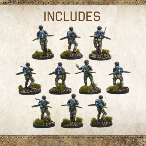 Wargames Delivered Bolt Action Konflikt '47 US Firefly Jump Infantry 28mm Konflict '47 WWII Tabletop Miniatures Model for Miniature Wargaming by Warlord Games 3