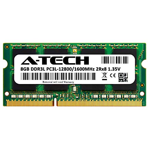 A-Tech 8GB RAM for Intel D34010WYKH NUC Kit | DDR3/DDR3L 1600MHz PC3-12800 1.35V SODIMM Memory Upgrade Module 2