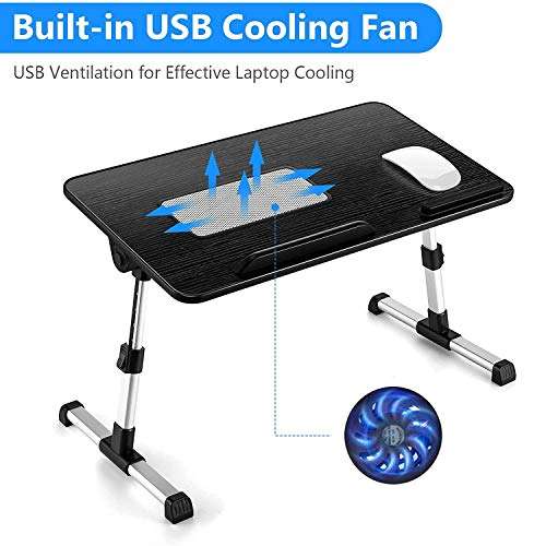 HP Pavilion x360 Convertible 2-in-1 (15.6") Stand and Mount, BoxWave® [True Wood Laptop Bed Tray Stand] Desk for Comfortable Work in Bed. for HP Pavilion x360 Convertible 2-in-1 (15.6") - Jet Black 3