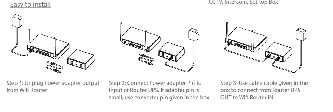 Pongo Router UPS Output DC 12V Backup 4 Hours (Pack of 1) 6