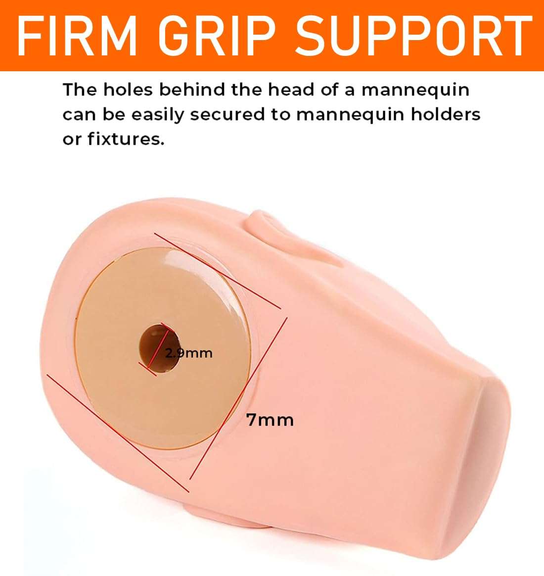 SOHAM SHREE Mannequin Head for Makeup Practice Mannequin Head for Eyelash Mannequin Training Head Closed Practice Model Massage Head Dummy (Mannequin Head) 4