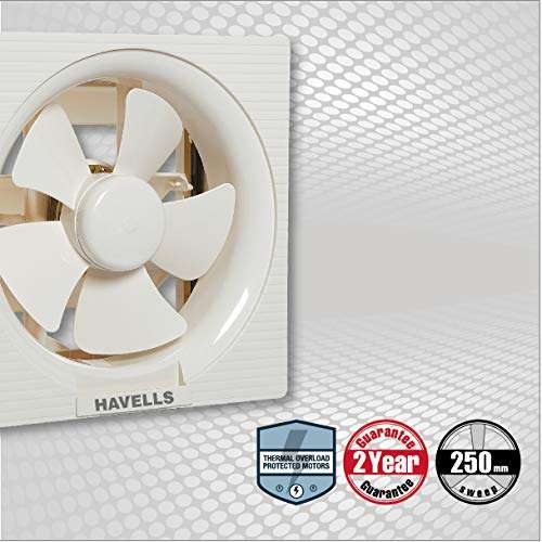 Havells Ventil Air DX 250mm Exhaust Fan (White) Nicola 600mm High Performance at Low Voltage (HPLV) Ceiling Fan (Bronze Copper) 4