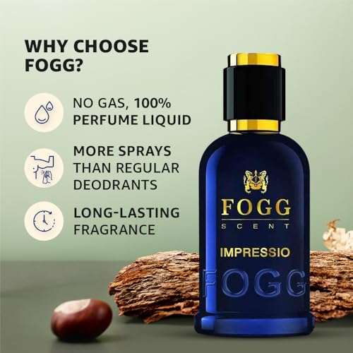 FOGG Men Spray Scent Impressio Perfume , Long-Lasting, Fresh & Powerful Fragrance Spray, Eau De Parfum, 100Ml 2