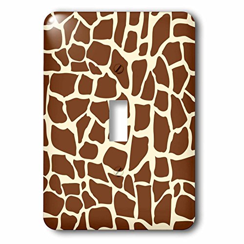 3dRose lsp_155617_1 Giraffe Skin Graphic Animal Print Pattern - Brown And Yellow - African Safari - Modern Stylish - Single Toggle Switch 1