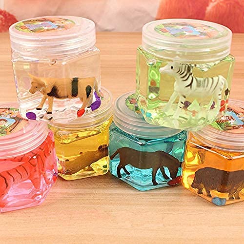 Economical Store 91 Pack of 4 Dinosour Slime Putty Play Dough for Kids Girls, Play Toy in Beautiful Colours Small Size Bottles 3