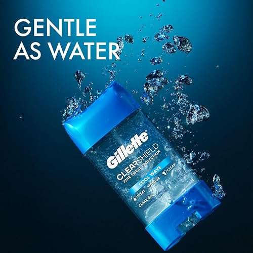 Gillette Antiperspirant Deodorant for Men, Cool Wave Scent, Clear Gel, 3.8 Oz (Pack of 3) 3