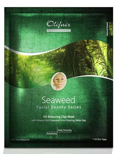 Olifair Seaweed Facial Kit With Oil Balancing Clay Mask (Pack of 1) 1
