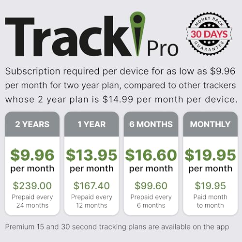 Tracki Pro GPS Tracker for Vehicles, USA made tech. Up to 7 Months Batt. Waterproof Magnetic 4G LTE Long Battery Life 2-7 Month, Unlimited Distance, Subscription Required, Multi Alerts, Hidden Tracker 3
