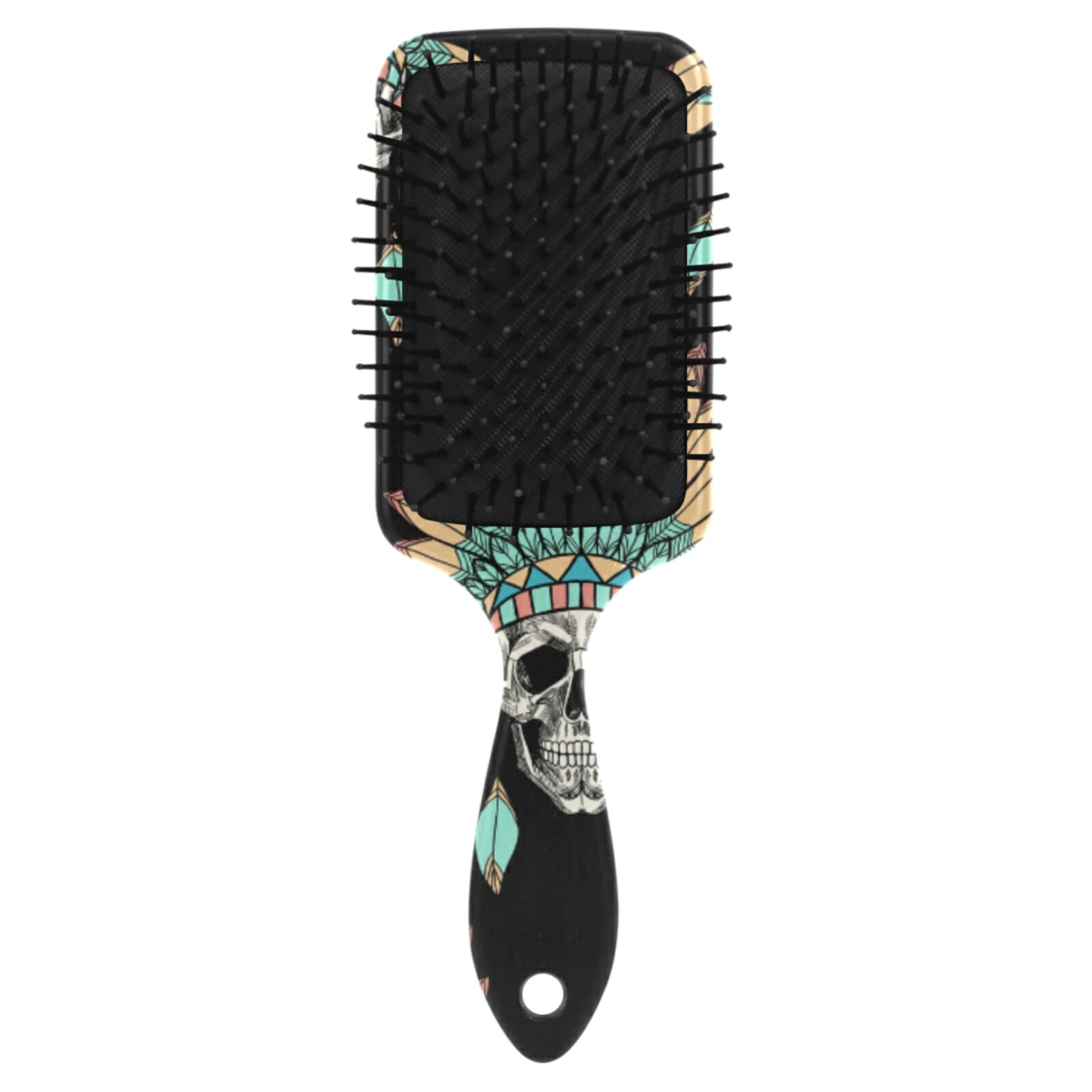 Hair Brush-Paddle Brush,Indian Skull Texture Detangling and Adding Shine for Women Mens Hair(8cr4d) 3