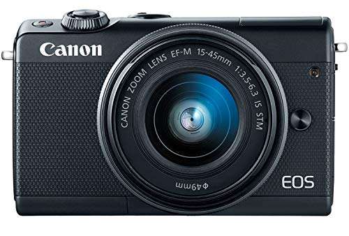 Canon EOS M100 Mirrorless Camera w/ 15-45mm Lens - Wi-Fi, Bluetooth, and NFC enabled (Black) (2209C011) 1