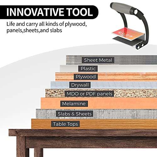 OAMCE Portable Panel and Plywood Carrier with Ergonomic Handle,Auto Adjusting Drywall Carrying Tool-Easy to Maneuver and Transport,Effort-saving Lifter and Carrying Tools 4