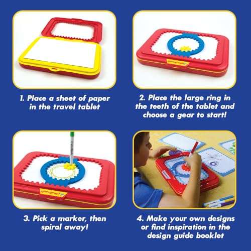 Spirograph Jr. — Jumbo Sized Gears Classic Retro Toy For Spiral Drawing Art Design Toy Kit for Smaller Hands — For Kids Ages 3 and Up 6