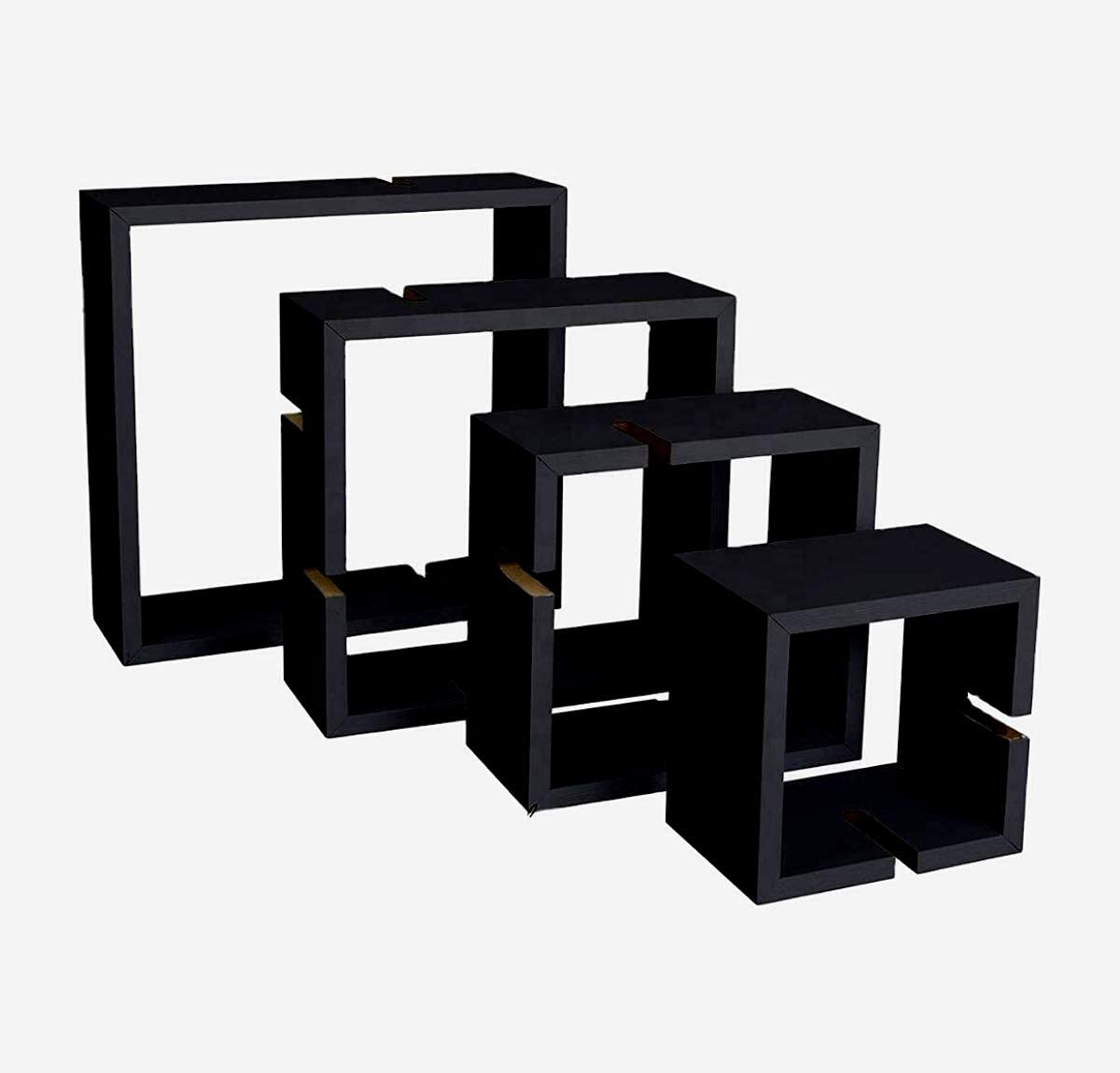 FireBees Decorative Wall shelve for Living Room, Kitchen, Hallway, Bedroom, Bathroom,Office or Kids Room,Home Deco/.Color-Black 6