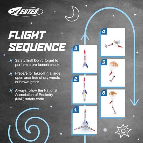 Estes 1225 Alpha Rocket-Building Kit, Intermediate Flying-Rocket-Model Kit for Ages 10+ 6