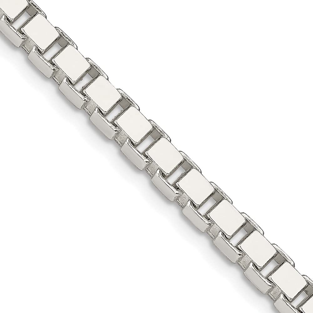 Diamond2Deal Sterling Silver 4.5mm Box Chain Necklace 1