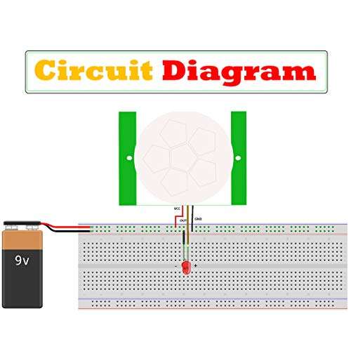 REES52 Making A Motion Detector Using PIR Motion Sensor, Motion sensor, Motion detector sensor, Hc-sr501 pir sensor module, Science project kit 2