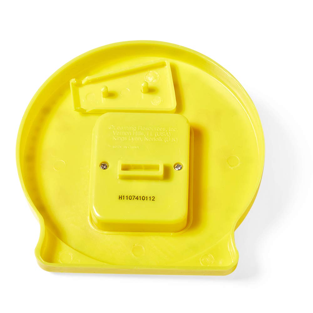 hand2mind Plastic Mini Geared Clock, Learning Clock Classroom Kit, Clock for Kids Learning to Tell Time, Yellow Practice Clock for Kids, Teaching Clock, School Supplies (Set of 1) 3